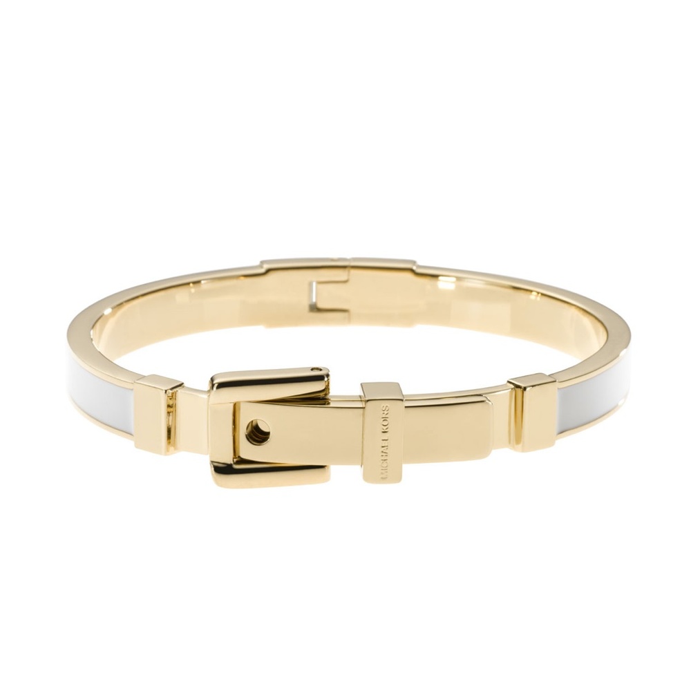 Michael Kors Metallic Buckle Enamel Bracelet